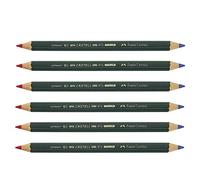 Faber-Castell – Juego de 3 lápices bicolor, rojo y azul