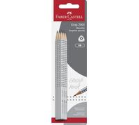 FABER-CASTELL - Juego de lápices Grip 2001 HB, de 6 piezas | Lápices de madera HB resistentes a la rotura con zona de agarre ergonómica para niños y adultos