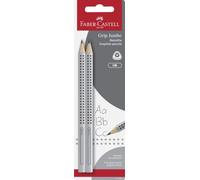 FABER-CASTELL - Juego de lápices Jumbo Grip HB, 2 unidades | Lápices jumbo ergonómicos con zona de agarre para escribir y realizar los primeros ejercicios de aprendizaje