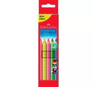 Faber-castell jumbo grip azul, verde, naranja, rosa, amarillo 5 pieza(