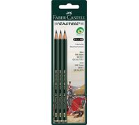 FABER-CASTELL 110798 - Set de lápices CASTELL 9000, 3 unidades, grado de dureza - HB, color del cuerpo - verde