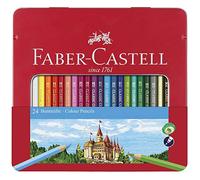 Faber-Castell Set de lápices de colores 115824, 24 lápices hexagonales en estuche metálico