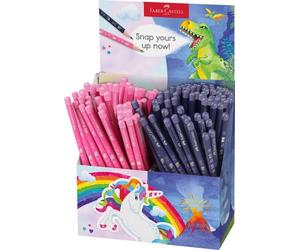 Faber-Castell Lápices de grafito Dinosaurios & Unicornios con expositor de 144 unidades