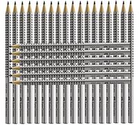 Faber-Castell Lápices Grip 2001 en paquete de 6 unidades, dureza: HB, color de la funda: plata H