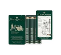 Faber-Castell - Set de lápices Castell 9000 - 12 durezas 5B-5H - Negro/Gris - Niños