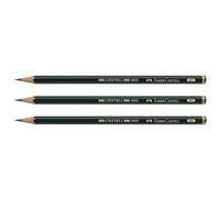 FABER-CASTELL Lote de 3 lápices de papel hexagonal de 2 mm 6H 9000