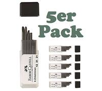 Faber-Castell - Lote de 5 cajas de 6 minas de repuesto universales para todas las brújulas, con punta biselada, dureza H, longitud de 25 mm, para todos los modelos de brújulas