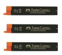 Faber-Castell Minas finas HB Super Polymer 1,0 mm, 3 paquetes de 12 minas
