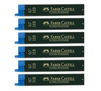 Faber-Castell 205039 - Juego de recambios Super Polymer, 6 piezas con 12 recambios cada una, 0,7 mm, dureza HB