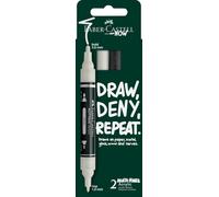 Faber-Castell Rotuladores acrílicos Multimark 186011 – Set de 2 Blanco y Negro