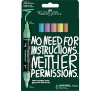 Faber-castell multimark acrylic pack con 6 rotuladores acrilicos doble