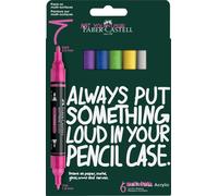 Faber-castell multimark acrylic pack con 6 rotuladores acrilicos doble