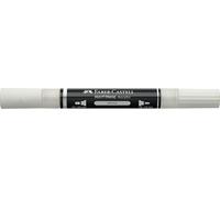 Faber-Castell Multimark - Rotulador acrílico doble color 101, blanco, suministros de arte, marcador acrílico a base de agua, doble extremo, punta fina y gruesa, marcadores artísticos, bolígrafos para