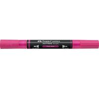 Faber-Castell Multimark - Rotulador acrílico doble color 235, neón rosa, suministros de juego de arte, marcador acrílico a base de agua, doble extremo, punta fina y gruesa, marcadores artísticos