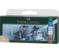 FABER-CASTELL - Pitt Artist Pen Winterlude, 6 colores