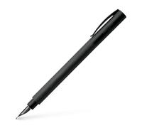 FABER-CASTELL - Pluma estilográfica Ambition All Black, plumín F