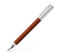 Faber-Castell Pluma estilográfica 148180 – Madera de peral, plumín acero inoxidable, trazo M