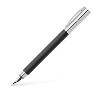 FABER-CASTELL - Pluma estilográfica Ambition resina, negro/plata, M
