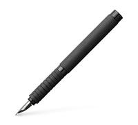 FABER-CASTELL - Pluma estilográfica Essentio de aluminio negro, plumín F
