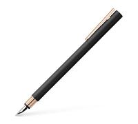 Faber-Castell NEO Slim - Pluma estilográfica de metal, color negro y oro rosa, color Oro rosa.