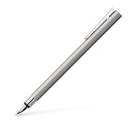 Faber-Castell Estilográfica Neo Slim de Acero Inoxidable – Trazo M – Cuerpo Plata Mate