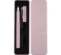 FABER-CASTELL - Pluma Sparkle Rose, plumín M, set regalo