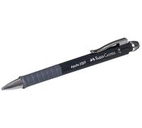 FABER-CASTELL - Portaminas Apollo negro de 0,7 mm | Lápiz de mina con mina con resorte y goma de borrar integrada