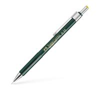 FABER-CASTELL - Portaminas TK-FINE 9713 de 0,35 mm, HB, verde | Trazado preciso gracias a la guía rígida de la mina y al borrador integrado