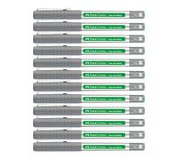 FABER-CASTELL - Rotulador de tinta Free Ink verde hierba, 12 unidades | Rollerball apto para documentos con punta de 0,4 mm para una escritura y toma de notas precisas