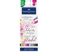 Faber-Castell Rotuladores Goldfaber Aqua Dual 164524 – Pack de 6 Doble punta Lettering