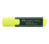 Faber-castell rotulador marcador fluorescente textliner 48 - punta biselada - trazo entre 1.2mm y 5mm - tinta con base de agua - color amarillo (10 uds)