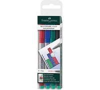 Faber-Castell Rotuladores Multimark 151404 – No permanentes, grosor F, estuche 4 unidades