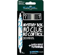 FABER-CASTELL - Rotuladores acrílicos Multimark Mystery Box Glitch | 5 rotuladores acrílicos de doble punta, resistentes al agua y de secado rápido