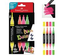 FABER-CASTELL - Rotuladores acrílicos Shake & Paint Black Edition