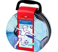Faber-Castell Rotuladores Connector 155538 - Maletín de fútbol 33 unidades, estuche de metal
