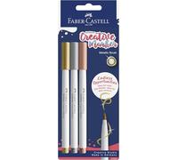 FABER-CASTELL - Rotuladores Goldfaber Creative, 3 metálicos punta pincel