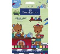 Faber-Castell Marcadores Goldfaber – 12 unidades, a base de alcohol, secado rápido, punta doble