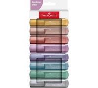 Faber-Castell Marcadores Fluorescentes Textliner 1546 Metallic – Punta biselada Pack x8 colores