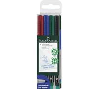 Faber-Castell Rotulador Multimark 152604, no permanente, grosor M, estuche 4 unidades