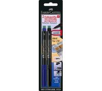 Faber-Castell 1562 96 Multimark - Rotulador permanente, grosor S, 2 unidades, color azul y negro
