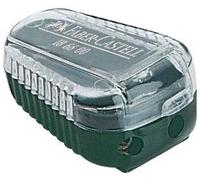 Faber-Castell Sacapuntas TK para minas de 2,0 y 3,15 mm, verde, plástico, sacapuntas para portaminas TK