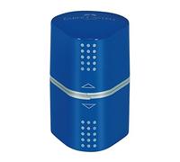 Faber-Castell Estuche triple Colour Grip disponible en negro, rojo, azul, verde o plata (azul)