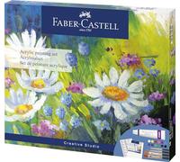 Faber-Castell Juego de pintura acrílica 379280 – 12 pinturas, lienzo 20x25 cm, paleta y 4 pinceles