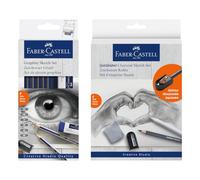 FABER-CASTELL - Set de dibujo Goldfaber, 16 piezas | Set para principiantes con lápices, goma de borrar y sacapuntas para dibujar y esbozar