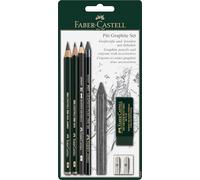 Faber-Castell Set Pitt Graphite 112997 — lápices y tizas de grafito con accesorios