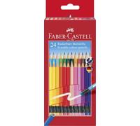 Faber-Castell Lápices de colores 116625 – Borrables, 24 unidades en estuche de cartón