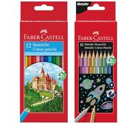 FABER-CASTELL - Set de lápices de colores Basic & Metallic, 22 piezas