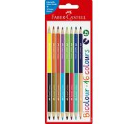 FABER-CASTELL - Set de lápices de colores Bicolor, 16 colores
