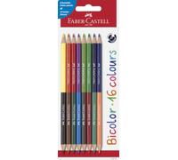 FABER-CASTELL - Set de lápices de colores Bicolor, 16 colores