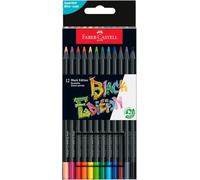 Faber-Castell Estuche de lápices de colores 116412 – 12 lápices Black Edition